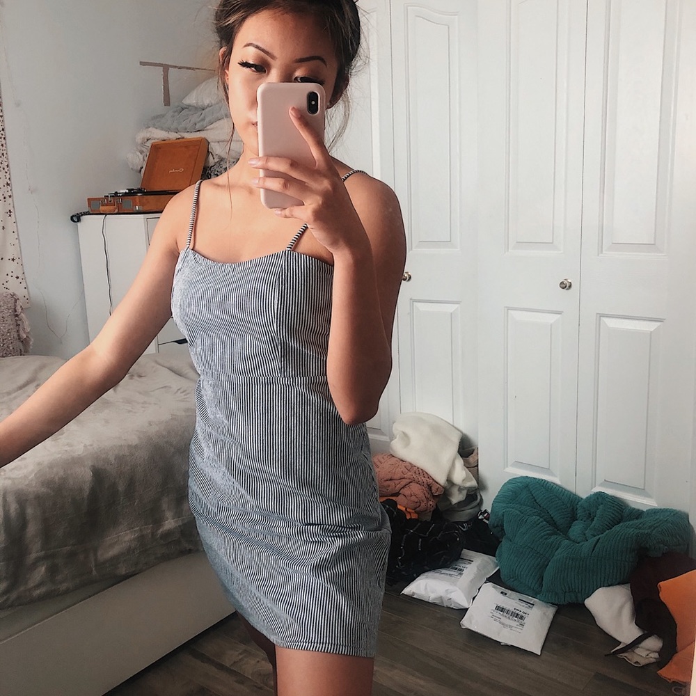 brandy melville stripe mini dress